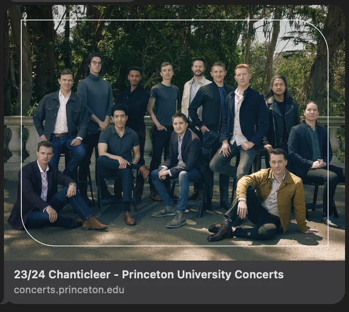 PUGC Presents a Concert with Chanticleer! &mdash; cover photo