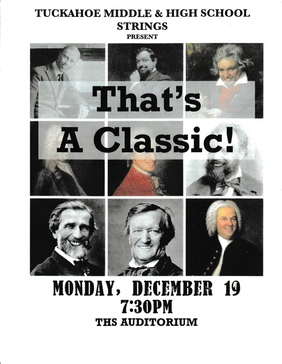 That's a Classic! Tuckahoe Strings Concert &mdash; cover photo