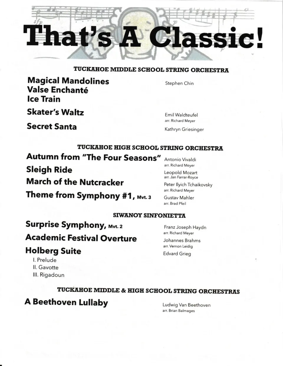 Photo from the blog post "That's a Classic! Tuckahoe Strings Concert"